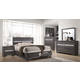 Galaxy Home Matrix 4pc Storage Bedroom Set in Gray Galaxy Home Matrix 4pc Storage Bedroom Set in Gray