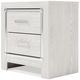 Altyra Two Drawer Night Stand in White B2640-92 FedEx/UPS