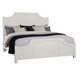 Vaughan-Bassett Maple Road King Scalloped Bed in Soft White