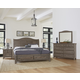 Vaughan Bassett Cool Farmhouse 2pc Sleigh Bedroom Set with Storage in Grey