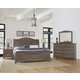 Vaughan Bassett Cool Farmhouse 2pc Sleigh Bedroom Set in Grey