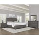 Vaughan Bassett Vista 2pc Sleigh Storage Bedroom Set in Grey Oak