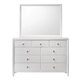 Crown Mark Furniture Evan Mirror in White B4710-11 Crown Mark Furniture Evan Mirror in White B4710-11