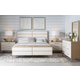 Legacy Classic Biscayne 2pc Raffia Panel Bedroom Set in Malabar with Alabaster Fronts