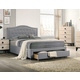 Boss Furniture F9528F Full Bed in Gray