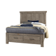 Vaughan Bassett Yellowstone King American Dovetail Panel Storage Bed in Dapple Grey CODE:UNIV31 for 31% Off