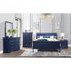 Global Furniture Charlie 5pc Sleigh Bedroom Set in Blue