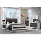 Global Furniture Lisbon 5pc Panel Bedroom Set in Oak/White