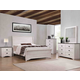 Crown Mark Furniture Coralee 2pc Sleigh Bedroom Set in White