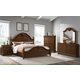 Elements International Northridge 2pc Panel Bedroom Set in Brown