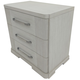 Riverside Furniture Alexis 3-Drawer Nightstand in Frost 78269