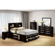 Furniture of America Zosimo 4-Piece Bookcase Storage Bedroom Set in Black Furniture of America Zosimo 4-Piece Bookcase Storage Bedroom Set in Black