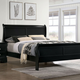 Furniture of America Louis Philippe Queen Sleigh Bed in Black PROMO
