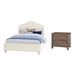 Vaughan-Bassett Tide & Timber 2pc Upholstered Bedroom Set in Grey Oak/Linen Fabric CODE:UNIV31 for 31% Off