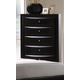Acme Ireland 5-Drawer Chest in Black 04166 EST SHIP TIME APPX 4 WEEKS