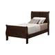 Coaster Louis Philippe Twin Sleigh Bed in Cappuccino 202411T