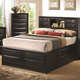 Coaster Briana King Storage Bed with Bookshelf in Black 202701KE Coaster Briana King Storage Bed with Bookshelf in Black 202701KE
