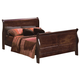 Crown Mark Furniture Louis Philip Twin Bed in Dark Cherry