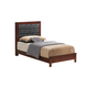 Glory Furniture G2400A Twin Upholstered Panel Bed in Cherry G2400A-TB Glory Furniture G2400A Twin Upholstered Panel Bed in Cherry G2400A-TB