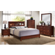 Glory Furniture G2400B 5-Piece Bookcase Headboard Bedroom Set in Cherry