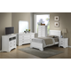 Glory Furniture G3190E 5-Piece Low Profile Bedroom Set in White