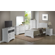 Glory Furniture G3190C 5-Piece Low Profile Bedroom Set w/ PU Insert in White