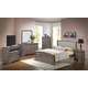 Glory Furniture G3105 5-Piece Low Profile Bedroom Set w/ PU Insert in Grey Glory Furniture G3105 5-Piece Low Profile Bedroom Set w/ PU Insert in Grey