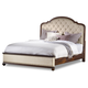 Hooker Furniture Leesburg Queen Upholstered Bed w/ Wood Rails in Mahogany 5381-90950 Hooker Furniture Leesburg Queen Upholstered Bed w/ Wood Rails in Mahogany 5381-90950