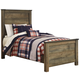 Trinell Twin Panel Bed in Warm Rustic Oak B446-TWIN FedEx/UPS
