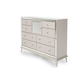 AICO Hollywood Loft Upholstered Dresser in Frost CLOSEOUT PROMO