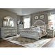 Liberty Magnolia Manor 4-Piece Upholstered Bedroom Set in Antique White EST SHIP TIME APPX 4 WEEKS