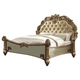 Acme Vendome Button Tufted King Bed in Gold Patina 22997EK EST SHIP TIME APPX 4 WEEKS