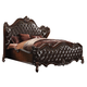 Acme Versailles Cal King Bed in D.Brown PU/Cherry Oak 21114CK EST SHIP TIME APPX 4 WEEKS
