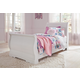 Anarasia Twin Sleigh Bed in White B129T FedEx/UPS