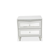 AICO Melrose Plaza Upholstered Nightstand in Dove 9019040-118 CLOSEOUT PROMO