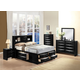 Acme Ireland 2pc Storage Bedroom Set in Black EST SHIP TIME APPX 4 WEEKS