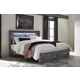 Baystorm King Panel w/ Footboard Storage Bed in Gray CLEARANCE