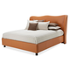 Aico 21 Cosmopolitan Queen Upholstered Wing Bed in Orange 9029000QN-812 PROMO