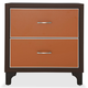 Aico 21 Cosmopolitan 2 Drawer Nightstand in Orange/Umber 9029040-812 CLOSEOUT PROMO Aico 21 Cosmopolitan 2 Drawer Nightstand in Orange/Umber 9029040-812 CLOSEOUT PROMO