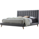Acme Valda Queen Upholstered Bed in Gray 24520Q EST SHIP TIME APPX 4 WEEKS