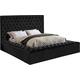 Meridian Bliss Velvet King Bed (3 Boxes) in Black BlissBlack-K Meridian Bliss Velvet King Bed (3 Boxes) in Black BlissBlack-K