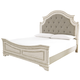 Realyn California King Upholstered Panel Bed in Chipped White