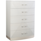 Bernhardt Axiom Tall Chest in Linear White 381-119