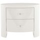 Bernhardt Axiom Oval Nightstand in Linear White 381-213   PROMO