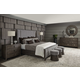 Bernhardt Linea 4pc Upholstered Panel Bedroom Set in Cerused Charcoal Bernhardt Linea 4pc Upholstered Panel Bedroom Set in Cerused Charcoal