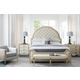 Bernhardt Santa Barbara 2pc Upholstered Tufted Bedroom Set in Sandstone Bernhardt Santa Barbara 2pc Upholstered Tufted Bedroom Set in Sandstone