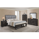 Crown Mark Jaymes 2pc Storage Bed in Dark Brown