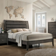 Crown Mark Furniture Evan Queen Panel Bed in Grey
