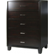 Furniture of America Enrico I 5 Drawer Chest in Cherry CM7088C PROMO