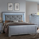 Crown Mark Furniture Lillian Queen Panel Bed in Silver